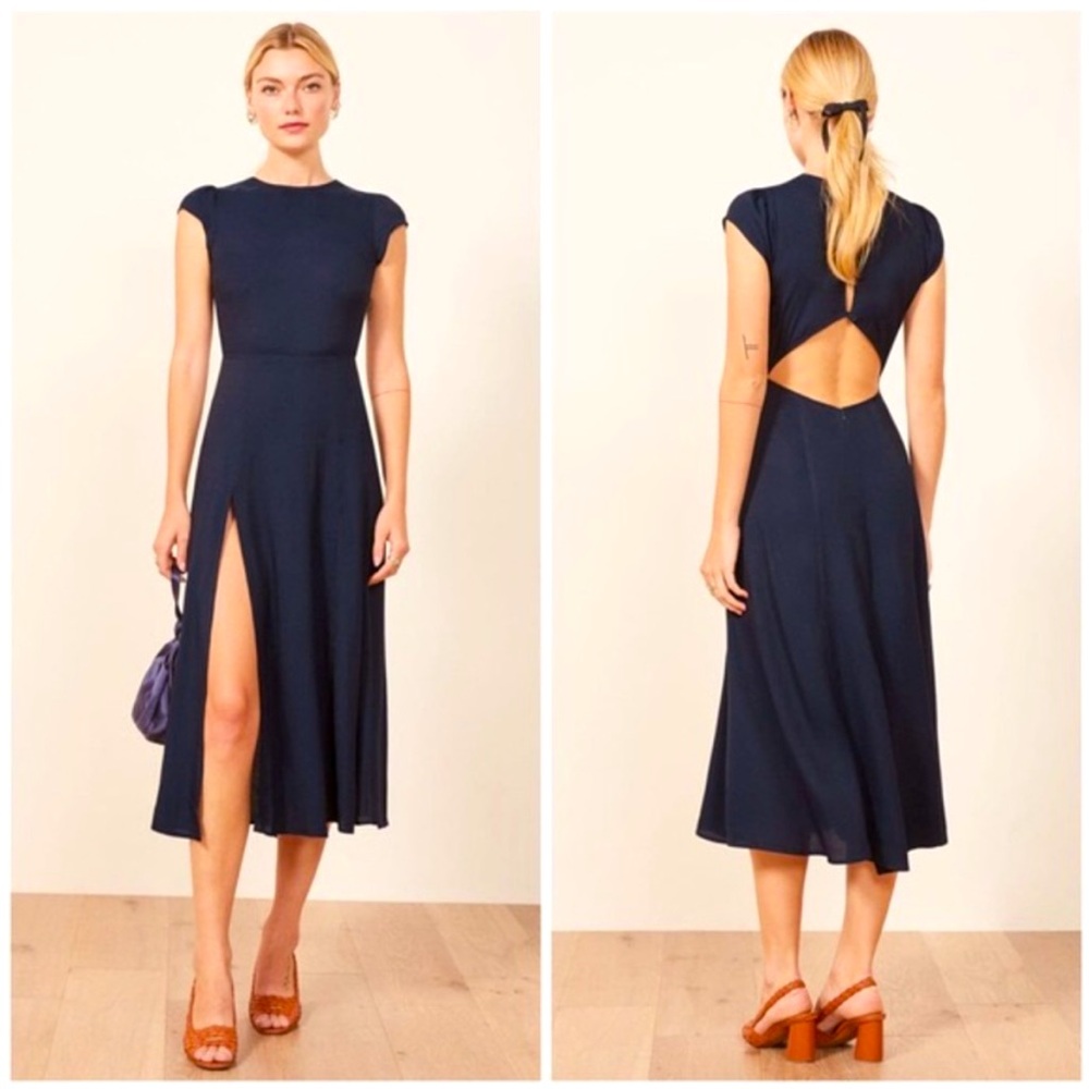 Reformation Gavin High Slit Midi Dress